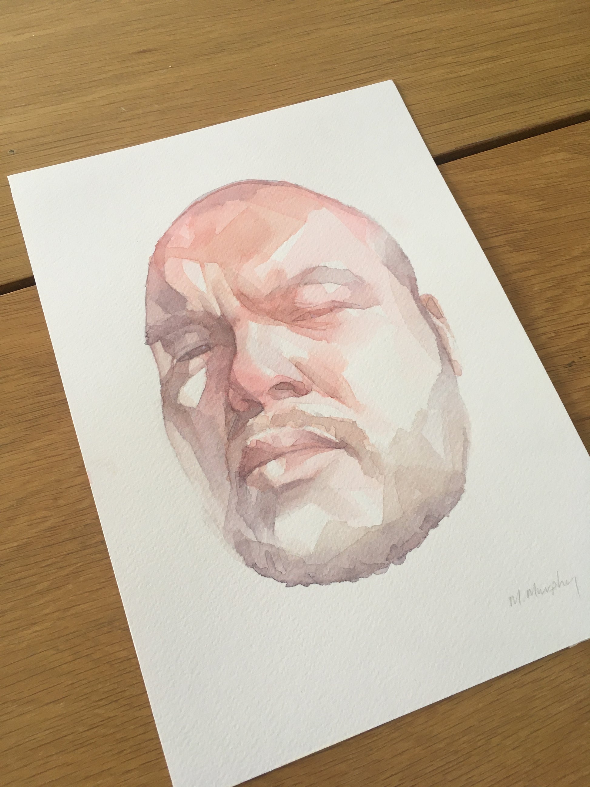 abstract watercolour portrait painting