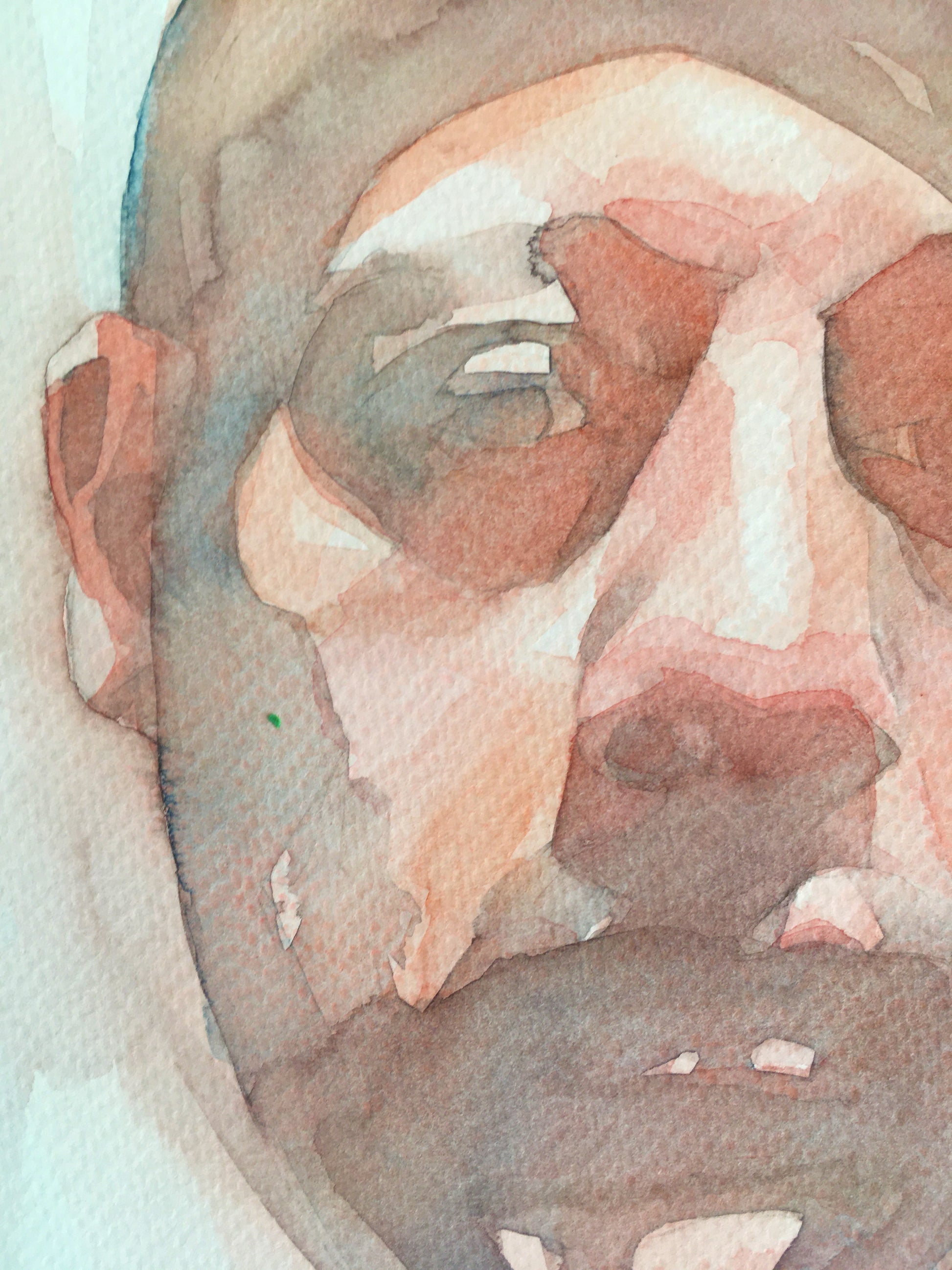 abstract watercolour portrait painting