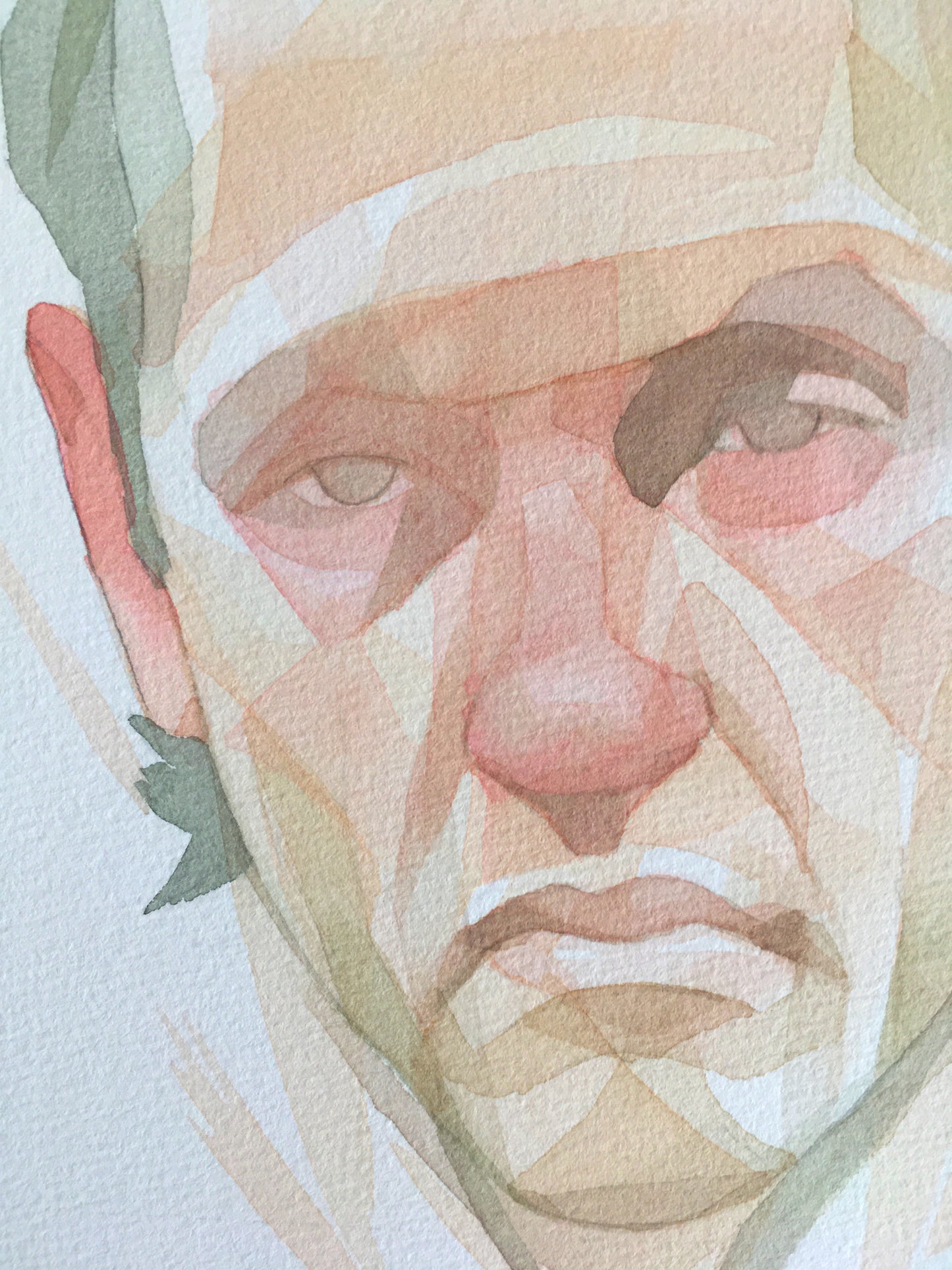 abstract watercolour portrait painting