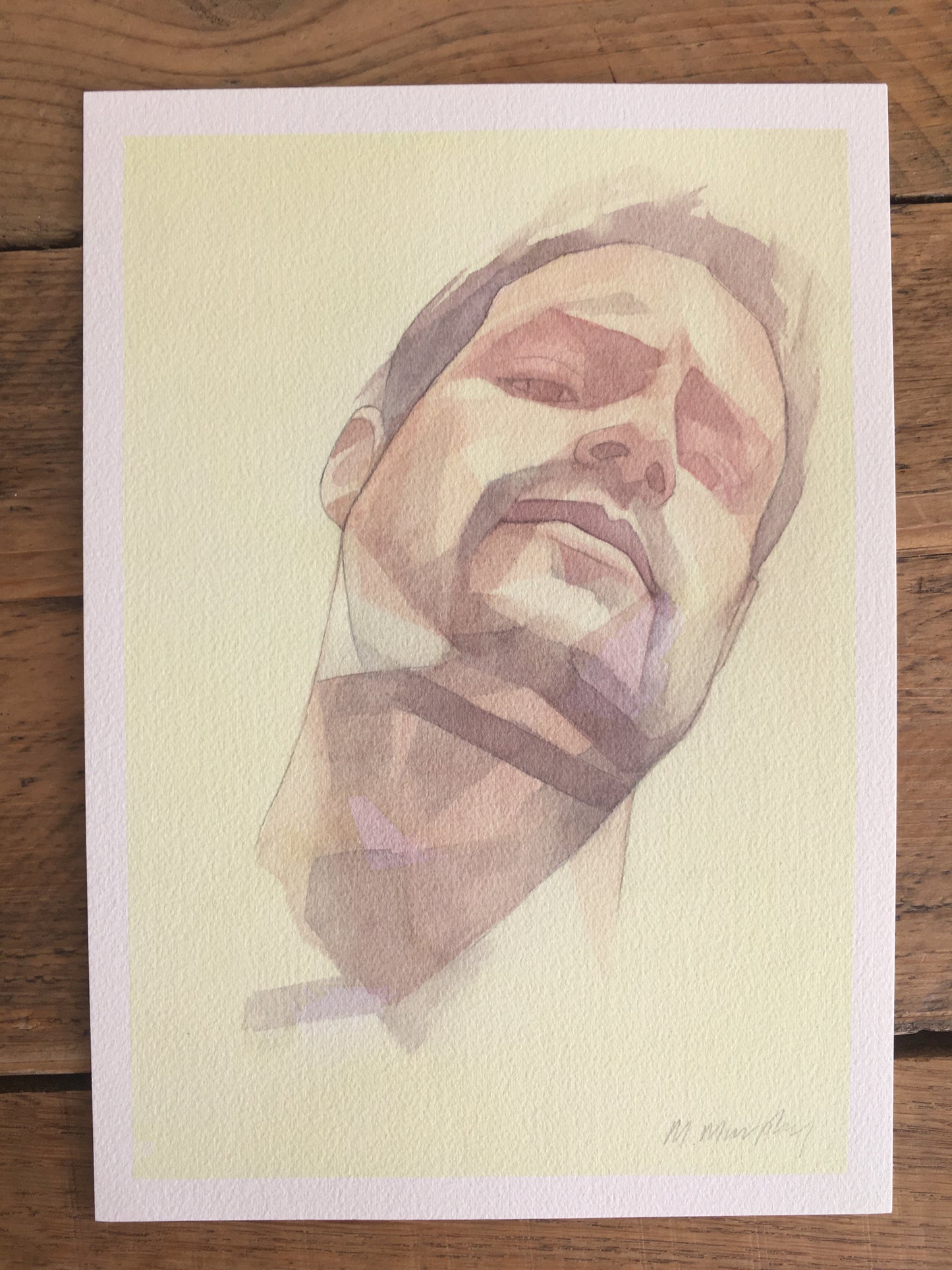 abstract watercolour portrait painting