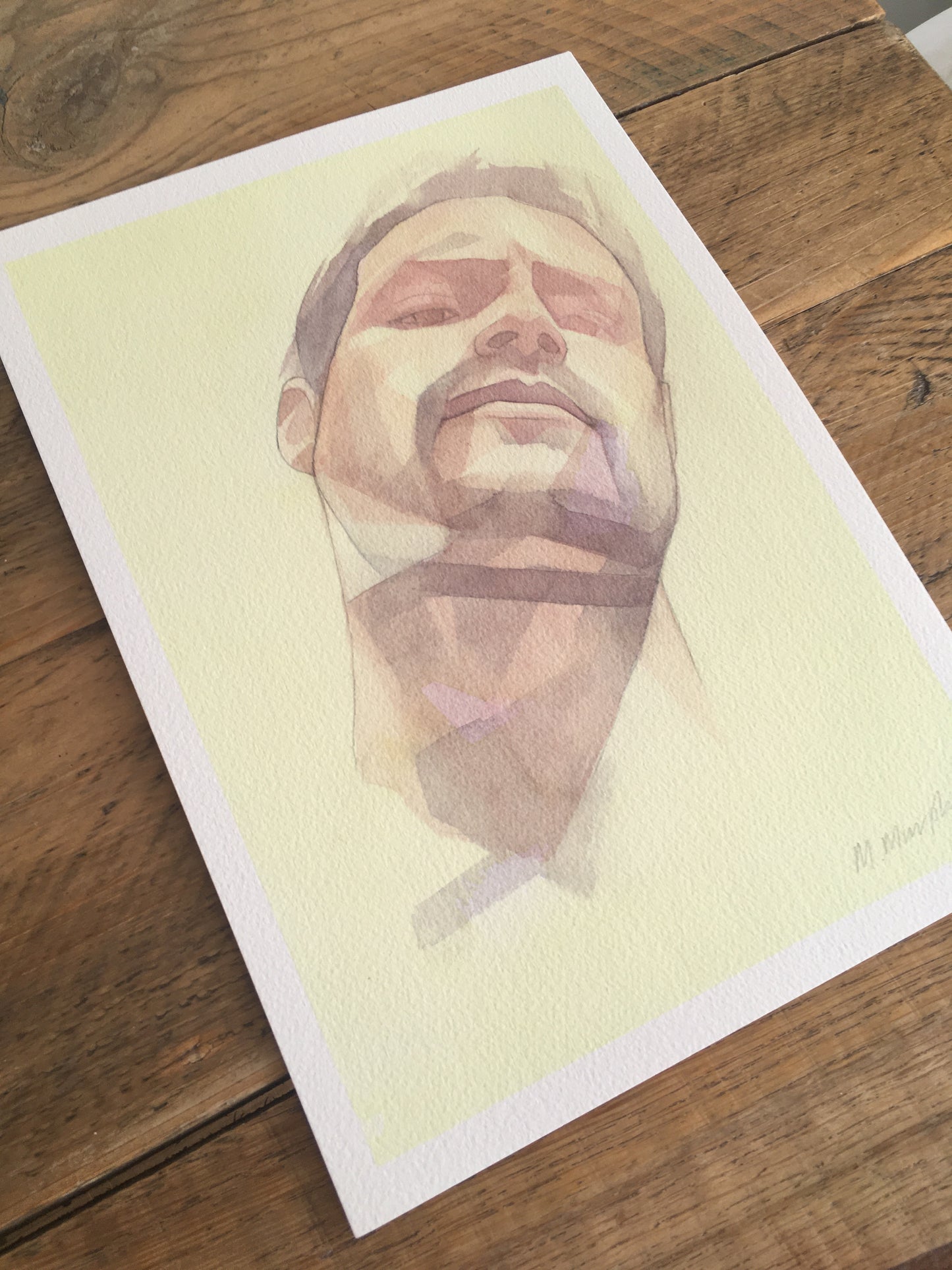 abstract watercolour portrait painting