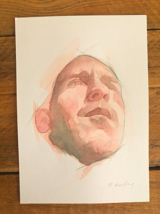 abstract watercolour portrait painting