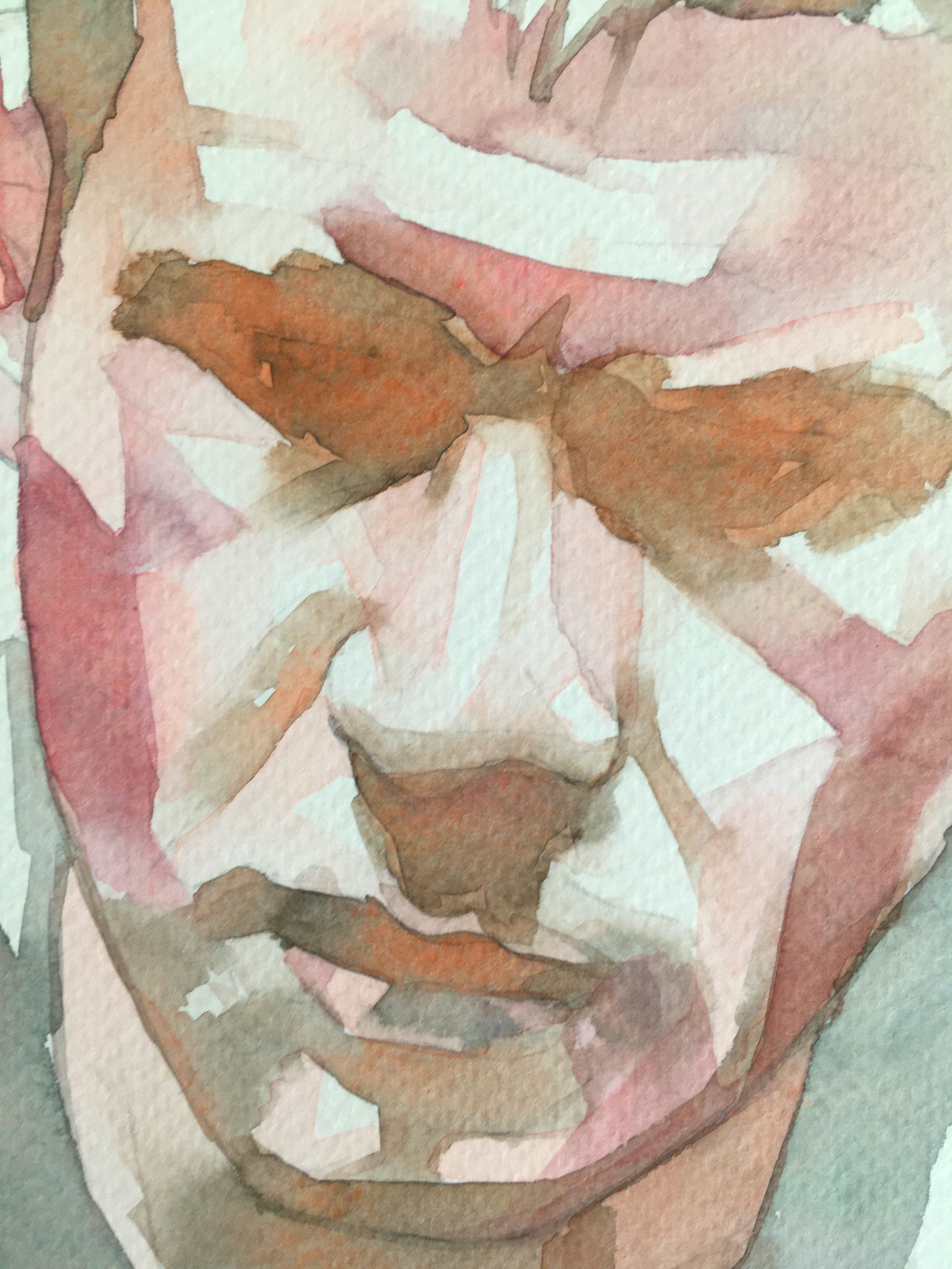 abstract watercolour portrait painting