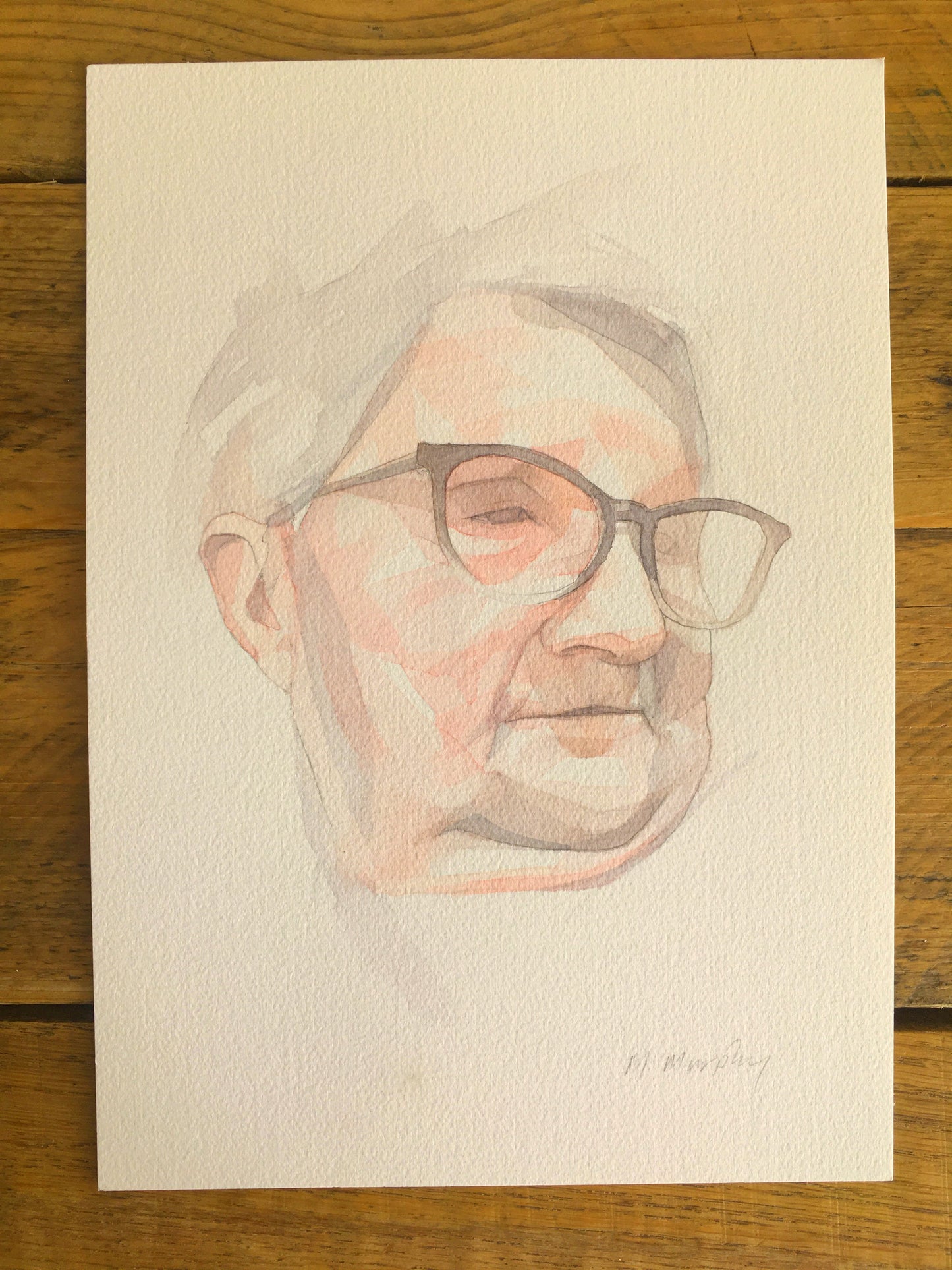 abstract watercolour portrait painting