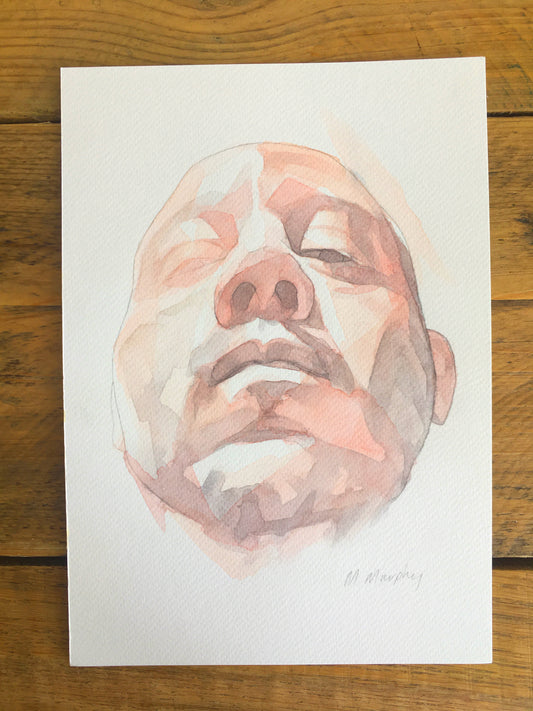 abstract watercolour portrait painting