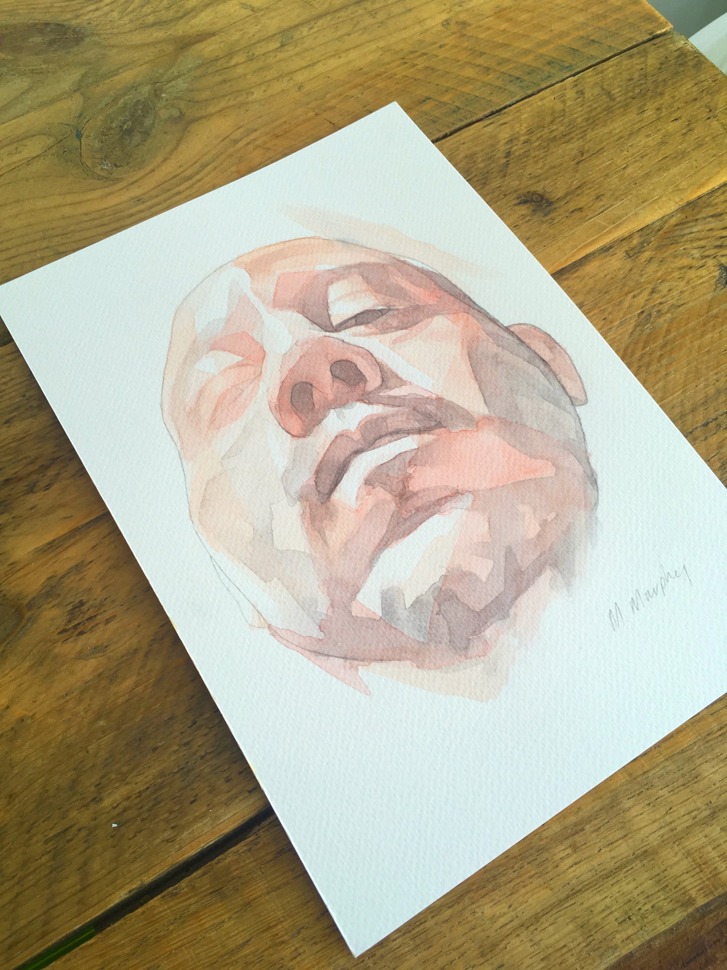 abstract watercolour portrait painting