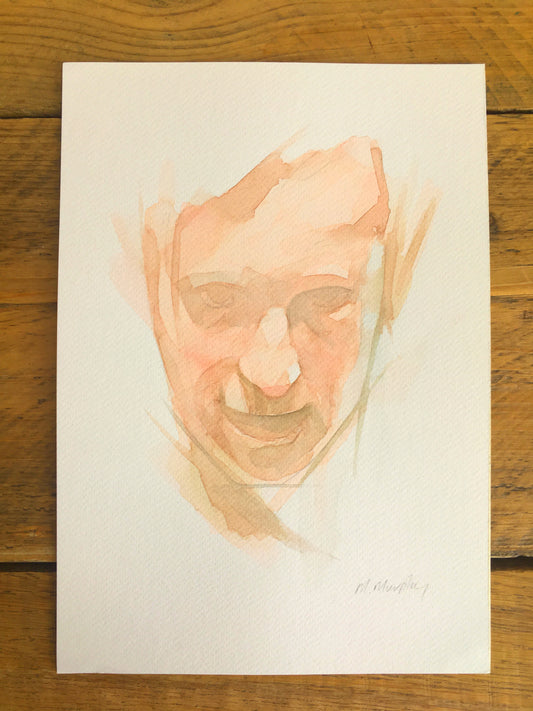 abstract watercolour portrait painting