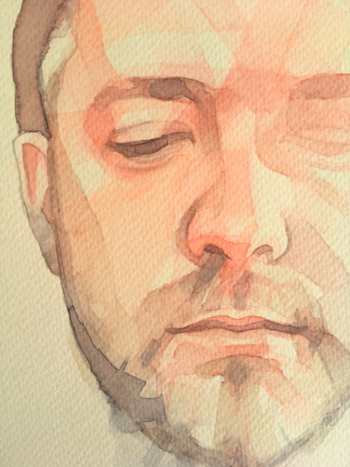 abstract watercolour portrait painting