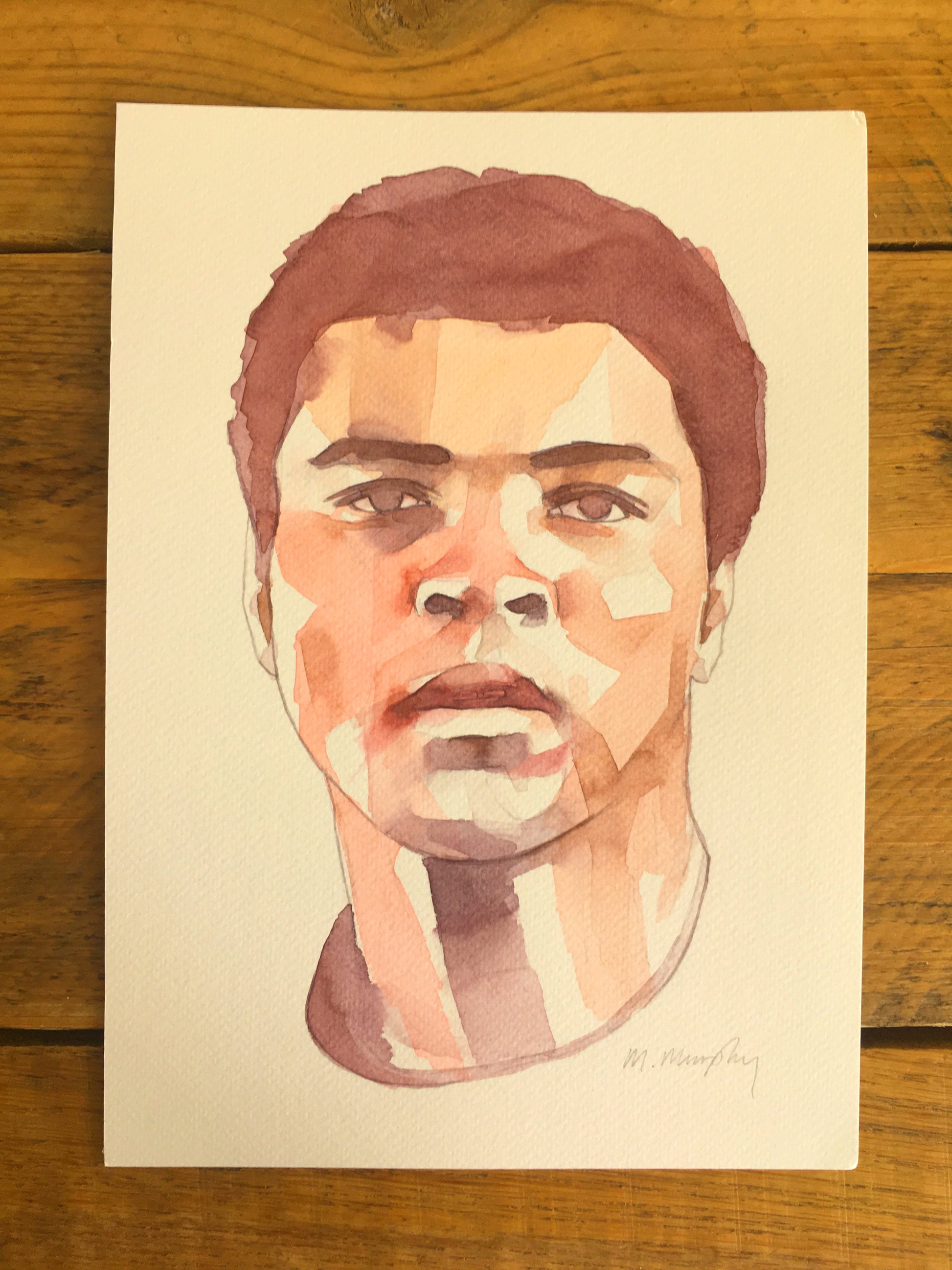 abstract watercolour portrait painting