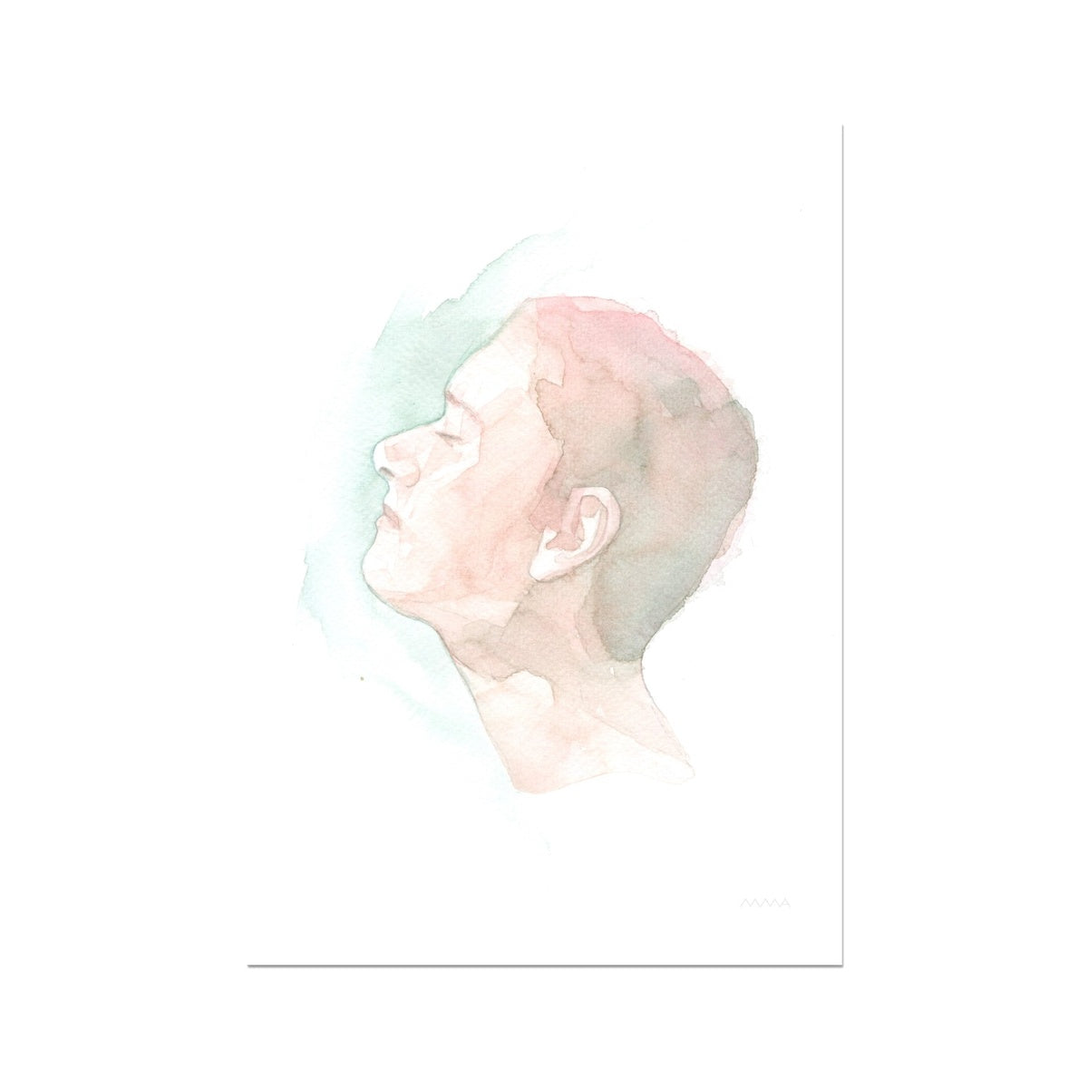 Abstract Watercolor Aimee Portrait 