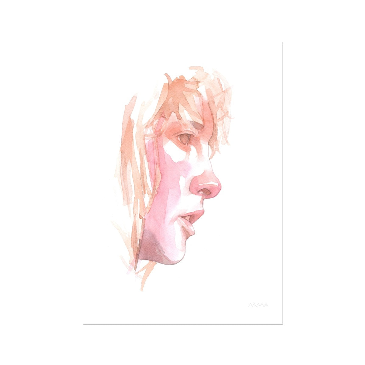 abstract watercolour portrait painting