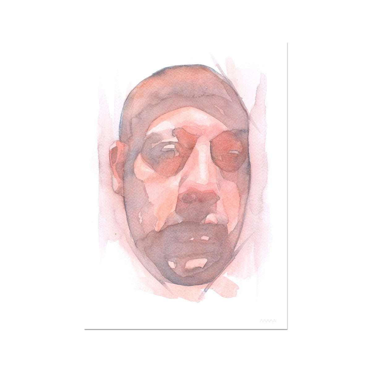 abstract watercolour portrait painting