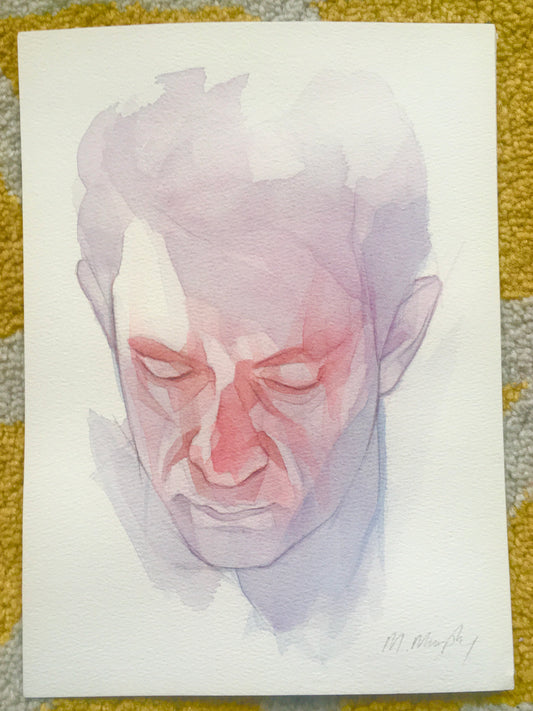 Johnny Cash - original watercolour abstract portrait painting