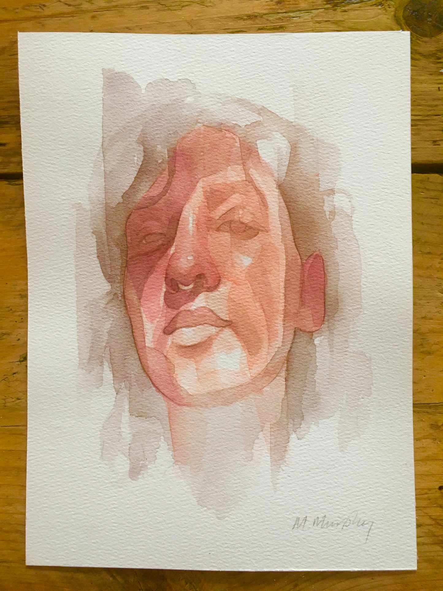 Isabel Original watercolour abstract portrait painting