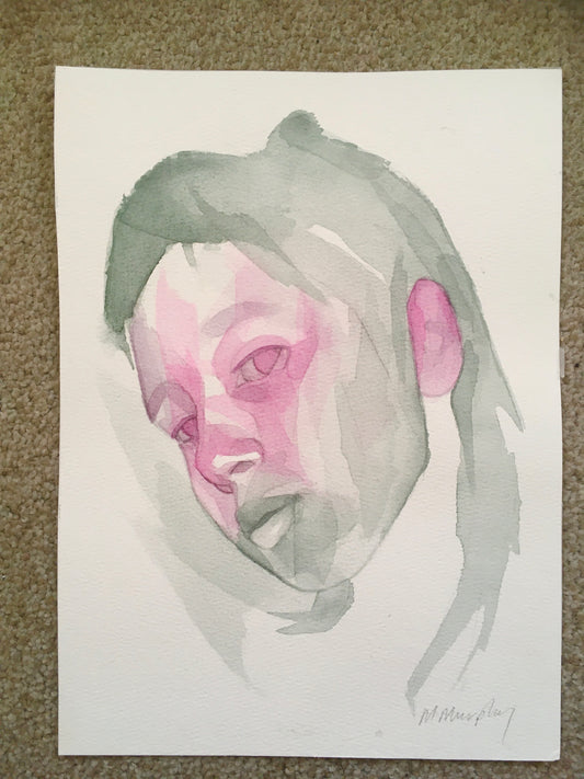 Untitled Original watercolour abstract portrait painting