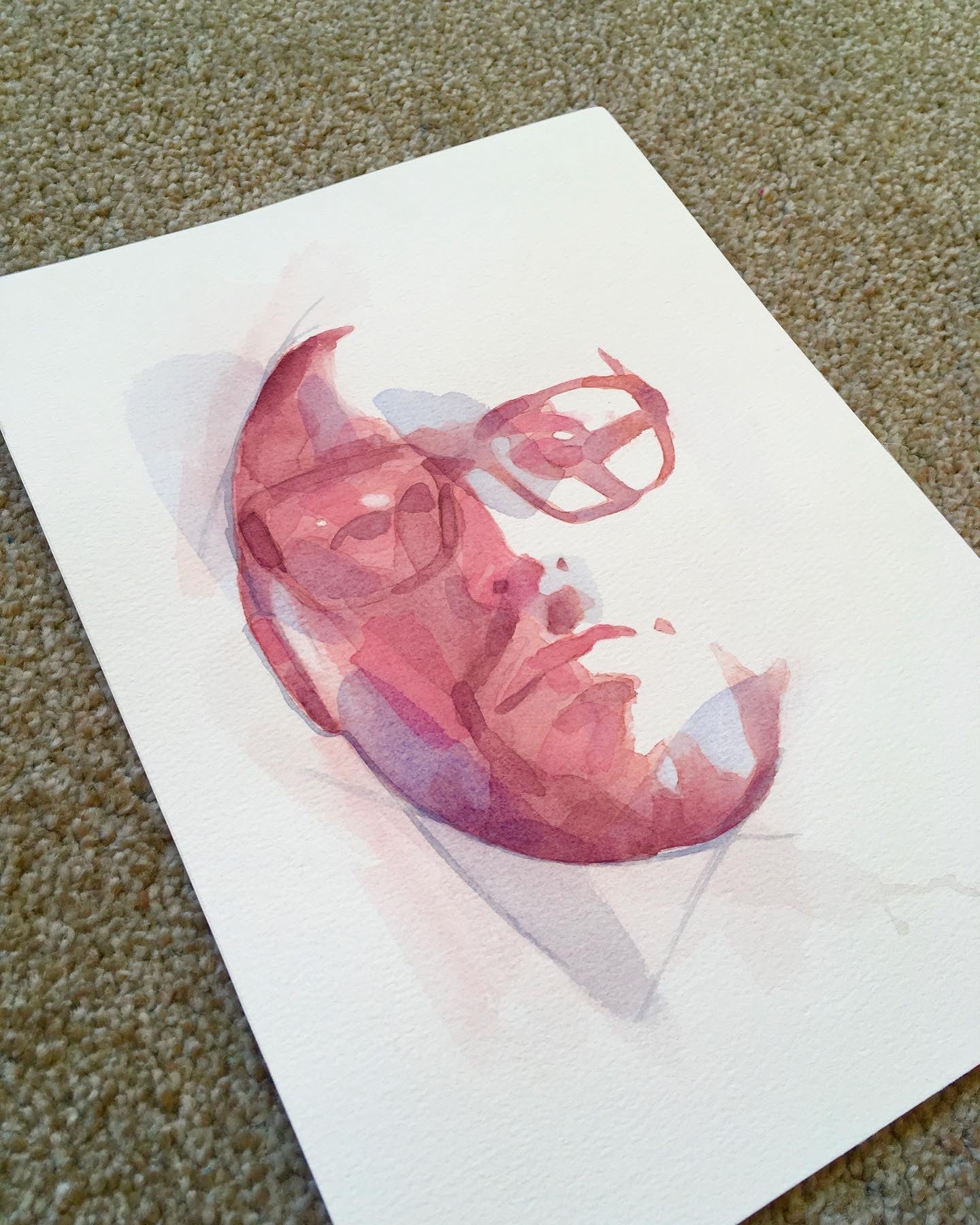 Nick - Original watercolour abstract portrait painting