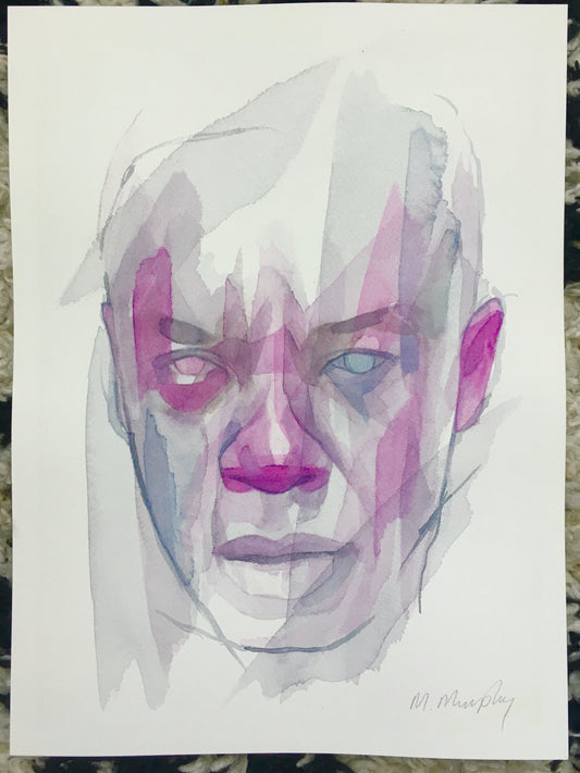 Dr Dre original watercolour abstract portrait painting