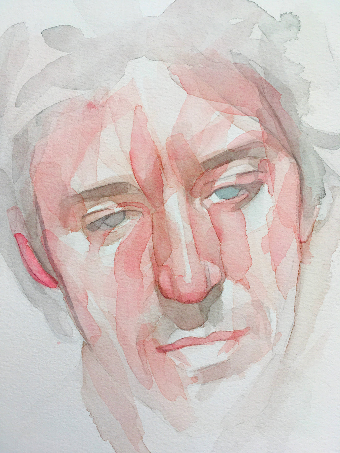 Untitled Original watercolour abstract portrait painting