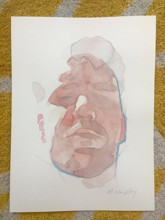 Geth - original watercolour abstract portrait painting