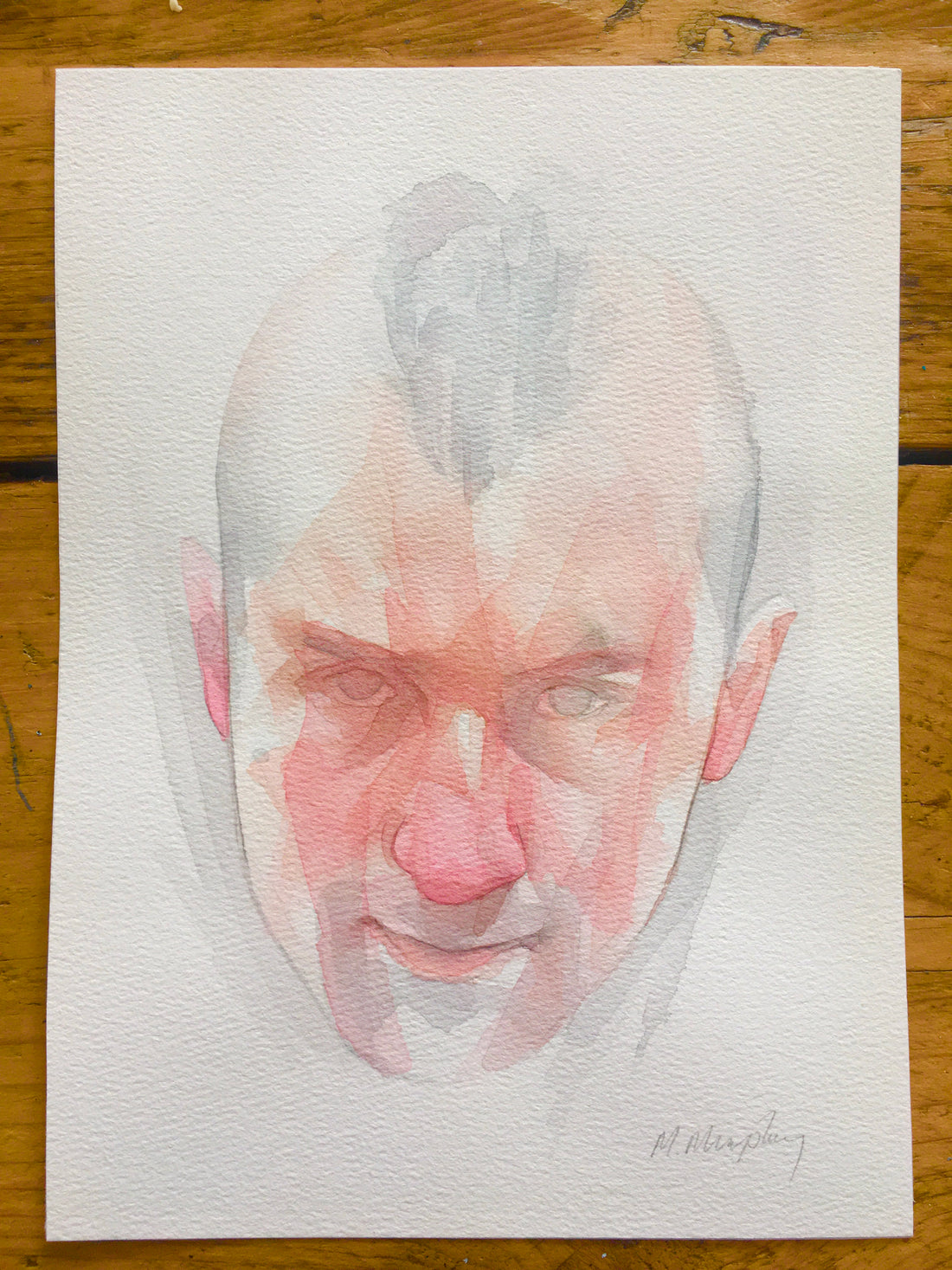 Robert Deniro in Taxi Driver Original watercolour abstract portrait painting