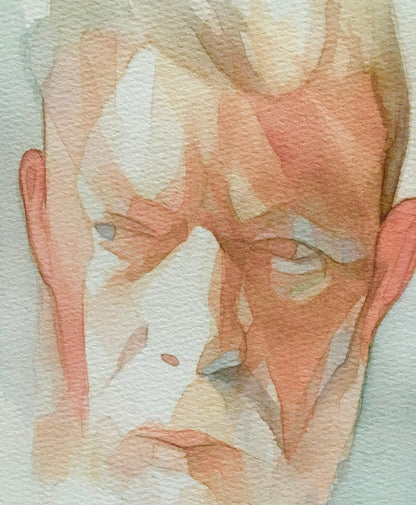 Steve Original watercolour abstract portrait painting