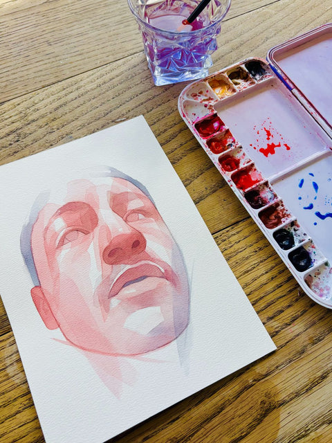 Watercolour portrait by Matt Murphy
